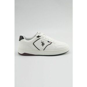 Pantofi sport low-cut din piele ecologica - Alb/Negru imagine