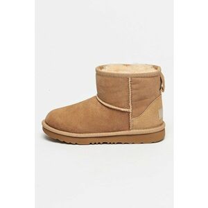 Ghete de piele intoarsa fara inchidere Classic II Mini - Maro deschis imagine