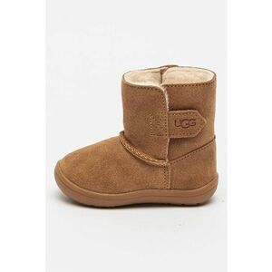 Cizme scurte de piele intoarsa fara inchidere Keelan - Caramel imagine