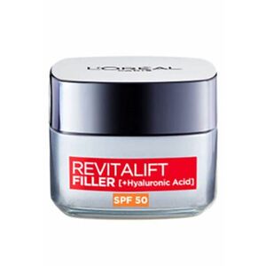 Crema antirid de zi cu SPF 50 Revitalift Filler - contine Acid Hialuronic - reda elasticiatea si protejeza tenul - 50 ml imagine