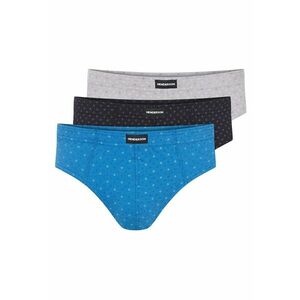 Chiloti barbati Classic set de 3 perechi negru - gri - albastru XXL - Negru imagine