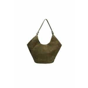 Geanta hobo de piele intoarsa Lisabona - Verde inchis imagine
