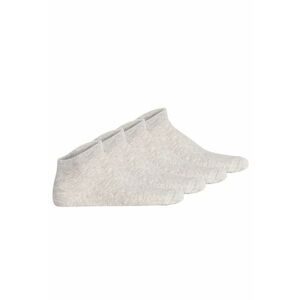 Set de sosete scurte unisex cu model uni - 4 perechi - Gri imagine