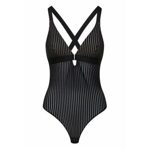 Body dama bumbac negru si auriu imagine