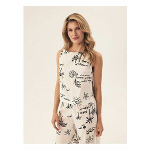 Top dama Azzurro alb crem - Crem imagine