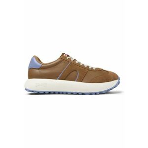 Pantofi sport din piele cu garnituri din piele nabuc Pelotas Athens - Maro imagine