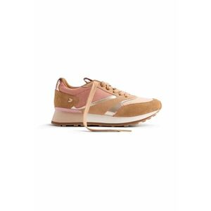 Pantofi sport wedge cu garnituri de piele intoarsa - Galben mustar imagine