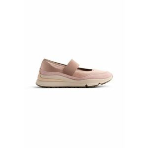 Pantofi sport cu garnituri de piele intoarsa si material sintetic - Bej imagine