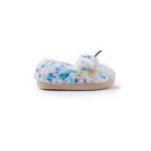 Botosei din material teddy cu model unicorn - Multicolor imagine