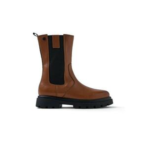 Ghete Chelsea de piele Duluth - Maro imagine