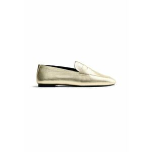 Pantofi loafer de piele Basset - Auriu imagine
