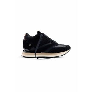 Pantofi sport wedge de piele intoarsa - Negru imagine