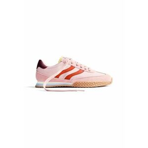 Pantofi sport din material textil cu garnituri de piele intoarsa - Roz imagine