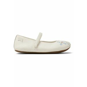 Balerini de piele cu velcro si model Ballerinas Right - Alb imagine