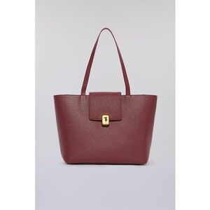 Geanta shopper din piele - Roz zmeuriu imagine