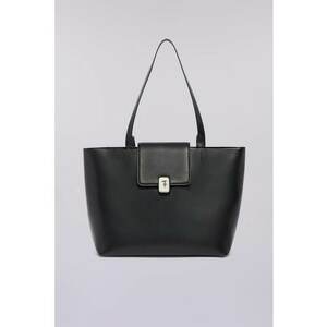 Geanta shopper din piele - Negru imagine
