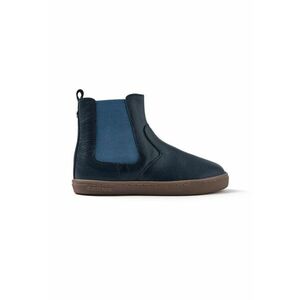 Ghete de piele cu segment din material textil Haslett - Bleumarin imagine