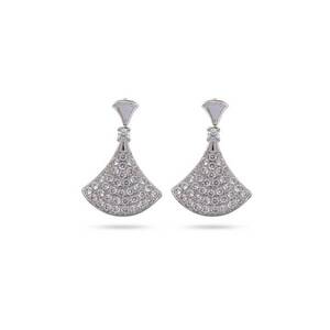 Cercei drop decorati cu cristale imagine