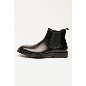 Ghete Chelsea de piele cu logo - Negru imagine