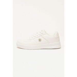 Pantofi sport low-cut de piele ecologica - Alb imagine