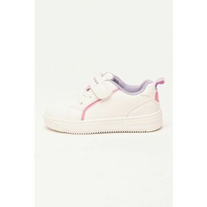 Pantofi sport cu bareta velcro - Alb/Violet imagine