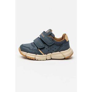 Pantofi sport low-cut cu velcro - Albastru prafuit/Maro nisip imagine