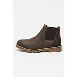 Ghete Chelsea de piele - Maro inchis imagine