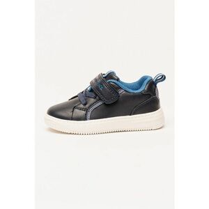 Pantofi sport low-cut de piele ecologica cu sireturi elastice - Albastru ultramarin imagine