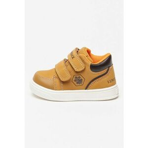 Pantofi din piele cu barete cu inchidere velcro - Galben sofran imagine