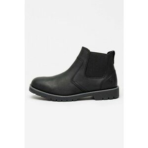 Ghete Chelsea de piele - Negru stins imagine
