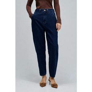 Blugi mom fit - Bleumarin imagine