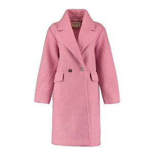 Haina din material teddy cu buzunare cu clapa - Roz imagine