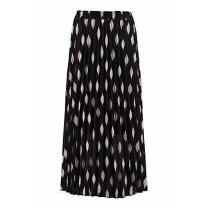 Fusta lunga cu talie elastica - Negru/Maro nisip imagine