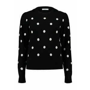 Pulover cu buline - Negru/Crem imagine