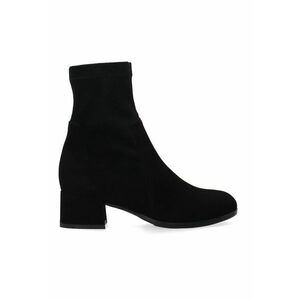 Ghete negre din piele cu elastic in partea superioara imagine