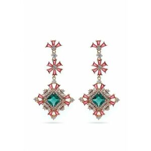 Cercei placati cu aur de 18K si cristale Daisy - Multicolor imagine