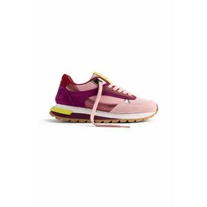 Pantofi sport wedge de piele intoarsa - Roz imagine