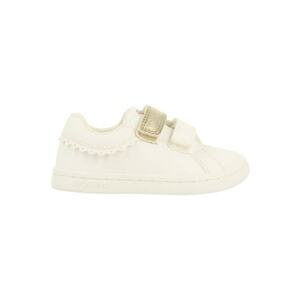 Pantofi sport din piele ecologica cu velcro - Alb imagine