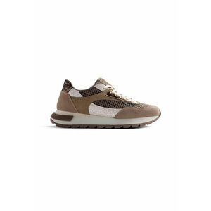 Pantofi sport wedge cu garnituri de piele si plasa Funkley - Maro taupe imagine