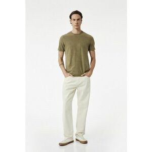 Tricou regular fit cu model uni - Galben mustar imagine