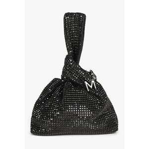 Geanta bucket cu strasuri - Negru imagine