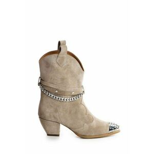 Botine cowboy din piele intoarsa - cu tinte Caron imagine
