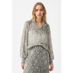 Bluza cu animal print - Negru/Alb murdar imagine