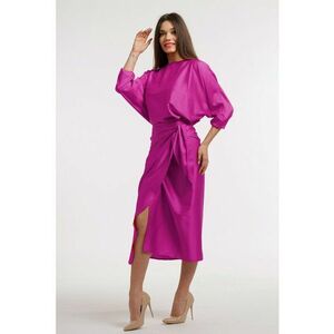 Rochie petrecuta cu slit pe partea din fata - Fucsia imagine