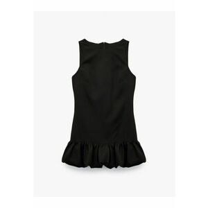 Rochie mini cu terminatie cu volane - Negru imagine