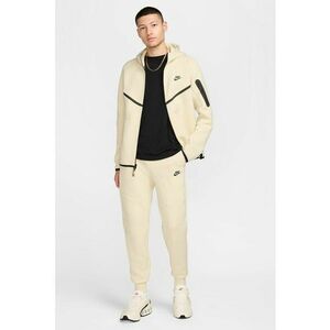 Pantaloni de trening din amestec de bumbac cu talie ajustabilia - Bej imagine