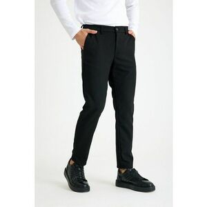 Pantaloni conici cu buzunare - Negru imagine