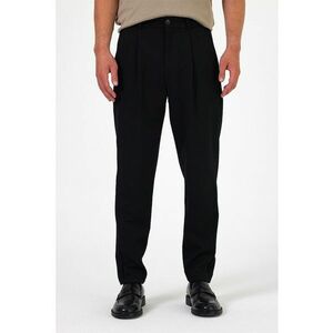 Pantaloni uni cu buzunare laterale - Negru imagine
