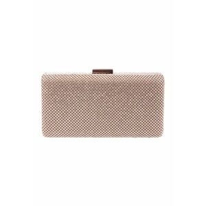 Geanta minaudiere cu strasuri si lant - Auriu rose imagine