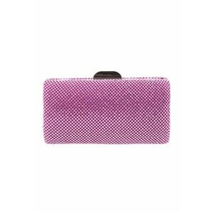 Geanta minaudiere cu strasuri si lant - Fucsia imagine